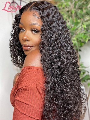 Bleached Knots Glueless Curly 100% Virgin Brazillian Human Hair Pre-plucked 360 Dream Swiss Lace Wig With Baby Hair Lwigs108
