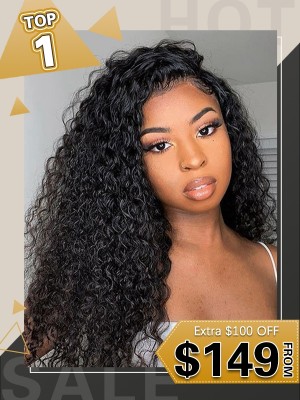 Brazilian Virgin Hair Top Grade 100 Human Hair Wigs Undetectable HD Lace Clean Hairline Curly Hair Style 13x6 Lace Front Wigs Lwigs110