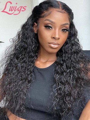 Brazilian Virgin HD Lace Human Hair Full Lace Curly Wigs With Baby Hair Glueless Wig For Beginners Lwigs38