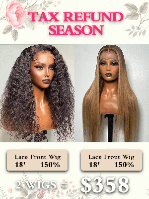 Combo Sale Chestnut Brown Color Deep Wave Lace Frontal Wig Pre plucked Straight 13x4 Lace Wig With Single Knots TAX04