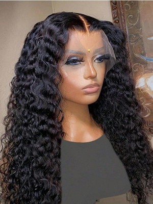 US Warehouse 48H Shipping Glueless Water Wave 200% Density Natural Hairline Wear And Go 5x5 HD Lace Closure Wigs US13