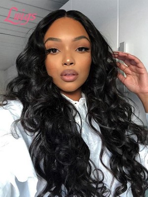 Unprocessed Virgin Brazilian Hair Loose Deep Wave Human Hair Natural Color Wig With Baby Hair Glueless Full Lace Wigs Lwigs60