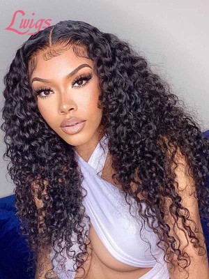 Hair Trends Virgin Hair Glueless Deep Curly Full Lace Wigs Dream HD Swiss Lace Human Hair Wigs Single Knots With Baby Hair Lwigs16