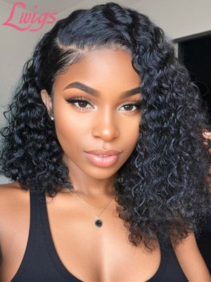 HD Dream Swiss Lace Virgin Human Hair Preplucked Curly Wig With Baby Hair 360 Wig Brazilian Hair Bleached Single Knots Lwigs184