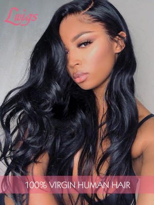 HD Lace Natural Pre-plucked Hairline 6 Deep Part Body Wave Brazilian Virgin Hair 13x6 Lace Front Wigs [LWIGS179]