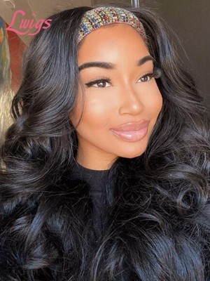 Glueless Middle Part Natural Hair Wig Virgin Human Hair No Glue Headband Wig Body Wave Hair Wigs For Women Lwigs392