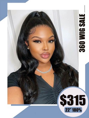 Invisible HD Film Lace Wig High Ponytail 360 Lace Wig Classic Body Wave Style 360W03