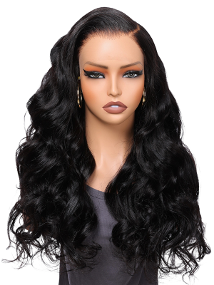 Lwigs Most-Fit Cap Skinlike HD Lace Frontal Wig Body Wave Pre-plucked Natural Hairline Free Part 11x6 Front Wigs UD06