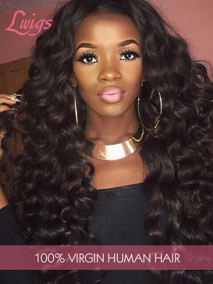Loose Wave Pre Plucked Hairline Human Hair Wigs For Black Woman Brazilian Virgin Hair 13x6 Lace Front Wigs Lwigs137