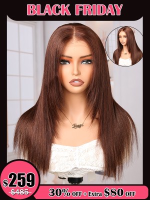 Lwigs 2025 Black Friday Special Most-Fit Cap Lagos Hairline Pre-Plucked Realistic Knots Silky Straight Layer Style 11x6 Skinlike HD Lace Frontal Wigs UD19