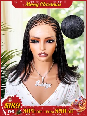 Lwigs 2025 Black Friday Special Pre-Braided 12 Inches Easy Install Yaki Straight 220% Density Skin Melted HD Lace 13x6 Frontal Braided Wigs UD31