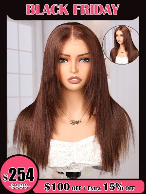 Lwigs 2025 Black Friday Special Most-Fit Cap Lagos Hairline Pre-Plucked Realistic Knots Silky Straight Layer Style 11x6 Skinlike HD Lace Frontal Wigs UD19