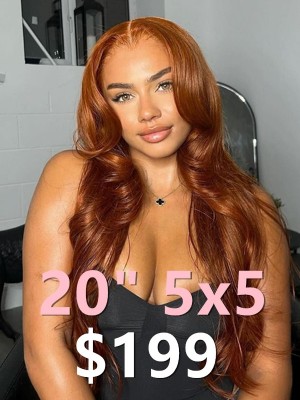 Lwigs 2025 Tax Refund Sale Body Wave Brown Color Bleached Knots 20 Inches Undetectable HD Lace 5x5 Closure Wig TAX104
