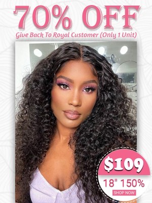 Lwigs 70% OFF 18 Inch Curly Wigs For Black Women #1b Jet Black Hair Color Affordable 13x6 Medium Brown Lace Front Wig SD03