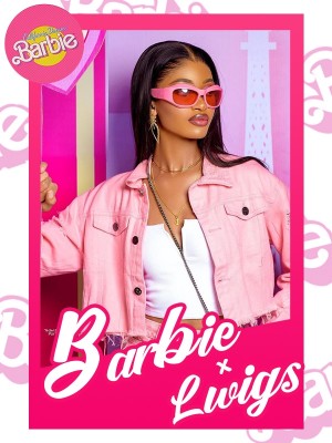 Lwigs Barbie Fashion Sale Brazilian Human Hair Invisible Bleached Knots Natural Black Color Silk Straight 13x4 Lace Front Wigs BA07