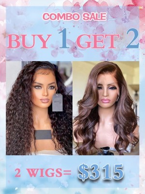Lwigs Buy 1 Get 1 Free Super Sale Long Length Pre-plucked Hairline Lace Closure Wigs With Single Knots CS03