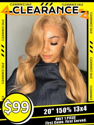 Lwigs Clearance Sale Super Cheap Human Hair 13x4 Lace Front Wig Body Wave Hairstyles #27 Color Clean Bleached Hairline TH02