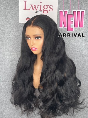 Lwigs Custom Wig High Grade 100% Virgin Human Hair 13x6 HD Lace 22 Inches 180% Density Bleached Single Knots Frontal Wig Custom10