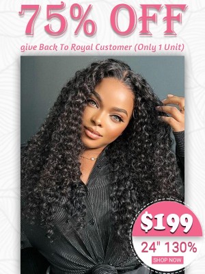 Lwigs Flash Sale #2 Dark Brown Color Pre-plucked 24 Inches 130% Density Curly Beginner Friendly 13x4 Lace Front Wig RS07
