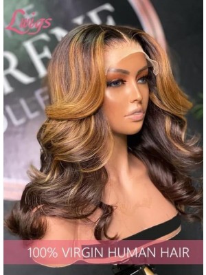 Lwigs Glueless Everyday Wig HD Lace Clolored Wigs 13x6 Body Wave Brazilian Human Hair Lace Front Wig With Baby Hair Lwigs245