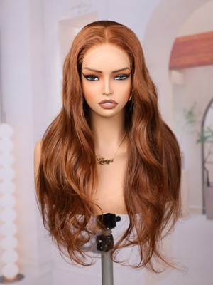 Lwigs Most-Fit Cap Invisible Knots #4B Brown Body Wave 11x6 HD Lace Front Wigs Pre bleached Knots Lagos Realistic Hairline UD15