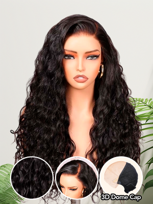 Lwigs Most-Fit Cap Ready To Go 11x6 Fake Scalp New Design Skin Melted HD Lace Wigs Deep Wave with Brown Colors UD23