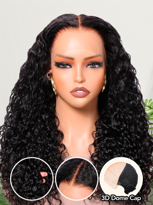 Lwigs Most-Fit Cap Super-thin Breathable HD Lace Water Wave Deep Parting 11x6 Lace Frontal Wigs UD07