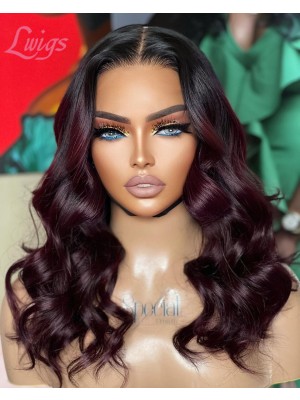 Lwigs VIP Order 20 Inches 130% Density Curly Ombre Color 13x6 Lace Front Wig With 4C Edges VIP1013
