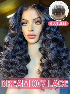 Lwigs New Arrivals Breathable Cap Wear Go Dream 007 Lace Wigs Pre-plucked Hairline Wavy 7x6 Glueless Wig Beginner Friendly PR13