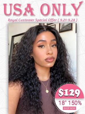 Lwigs Royal Customer Special Transparent Clear Lace And Clean Hairline Brazilian Curly 13x4 Frontal Wigs Pre Plucked SP07