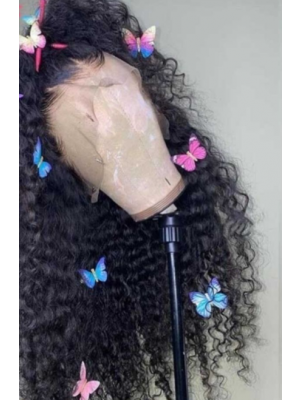 Lwigs VIP Customer Special Price 22 Inches 130% Density Full Lace Wig With 4c Curly Hairline And Elastic Drawstring VIP708