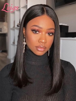 Undetectable HD Dream Swiss Lace Straight Short Bob Wig Brazilian Virgin Human Hair 360 Lace Wigs Lwigs157