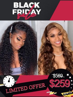 Ombre Color Body Wave Lace Frontal Wig Soft Lace Good Thickness Natural Hairline GS09