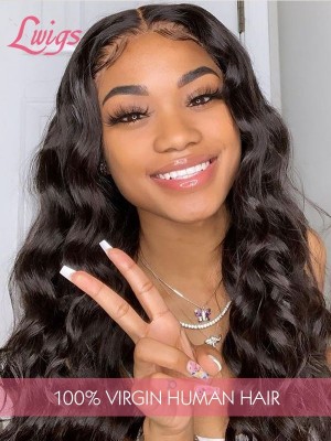 Pre-plucked Brazilian Virgin Human Hair Wigs Dream Swiss Lace Loose Curly Wavy Wigs With Baby Hair 360 Lace Wigs [LWigs13]