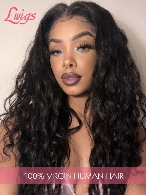 Pre-Plucked Natural Hairline Dream Swiss Lace Virgin Peruvian Hair Big Curly 360 Lace Front Wigs LWigs200