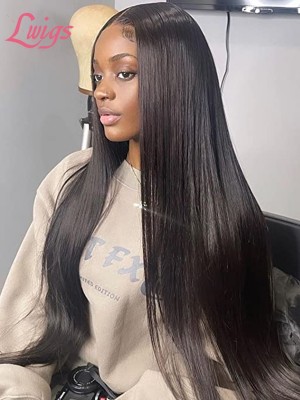 Silky Straight Easy Install 360 Lace Wigs Beginner Friendly Glueless Wig Affordable Virgin Brazilian Hair Wigs Lwigs107