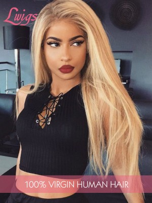 Straight Hair Color Long Blonde Hairstyles Wigs Human Hair Wigs 13x4 Lace Front Wigs Lwigs96