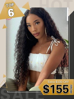 Top Quality Undetectable HD Lace Deep Curly Virgin Brazilian Human Hair 360 Lace Frontal Wig Bleached Knots Lwigs48