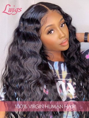 Unprocessed Natural Wave 360 Lace Wigs Virgin Brazilian Human Hair Undetectable HD Lace 360 Lace Frontal Wigs Lwigs159