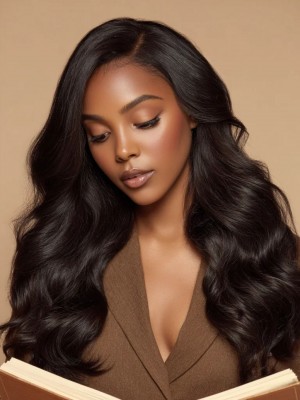 US Warehouse 48H Shipping Side Part Body Wave 200% Density Brazilian Human Hair 13x6 Skinlike HD Lace Front Wigs US08