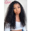 100% Virgin Human Hair 4x4 Lace Closure Wig Curly HD Lace Wig With Bleached Knots Pre-plucked Hairline Lwigs310