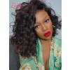 Loose Wave Curly Brazilian Human Hair With Side Part 13x4 HD Front Lace Wig Pre Plucked And Bleached Lwigs388