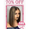 Lwigs Summer Special Invisible HD Lace Wig Ombre Highlight Color Short Bob Human Hair 5x5 HD Lace Closure Wigs TS10