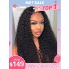 Brazilian Virgin Hair Top Grade 100 Human Hair Wigs Undetectable HD Lace Clean Hairline Curly Hair Style 13x6 Lace Front Wigs Lwigs110