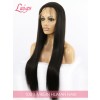 Invisible HD Lace 100% Human Hair HD Full Lace Wig Silky Straight Long Hair Natural Black Color Pre-bleached Knots Lwigs132