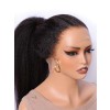 Lwigs Most-Fit Cap Kinky Straight Invisi-Drawstring Flexible Fit HD Lace 360 Glueless Wig With Bleached Knots UD25