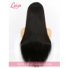 Invisible HD Lace 100% Human Hair HD Full Lace Wig Silky Straight Long Hair Natural Black Color Pre-bleached Knots Lwigs132