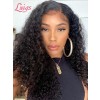 180% Density Deep Curly Virgin Human Hair Wigs For Black Women Side Part Curly Weave Hairstyles Full Lace Wig Bleached knots Lwigs131