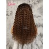 180% Density Ash Brown Wigs Human Hair Bleached Knots Dream Swiss Lace Frontal Kinky Curly Wig Hairstyles 360 Lace Wig With Elastic Band Lwigs147