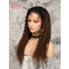 180% Density Ash Brown Wigs Human Hair Bleached Knots Dream Swiss Lace Frontal Kinky Curly Wig Hairstyles 360 Lace Wig With Elastic Band Lwigs147